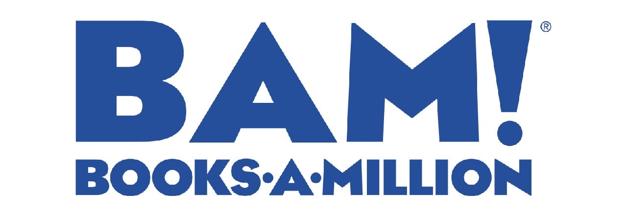 A blue and white logo for the company sams books-a-million.