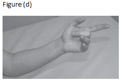 A person 's hand is shown with the word " e ( d ) in it.